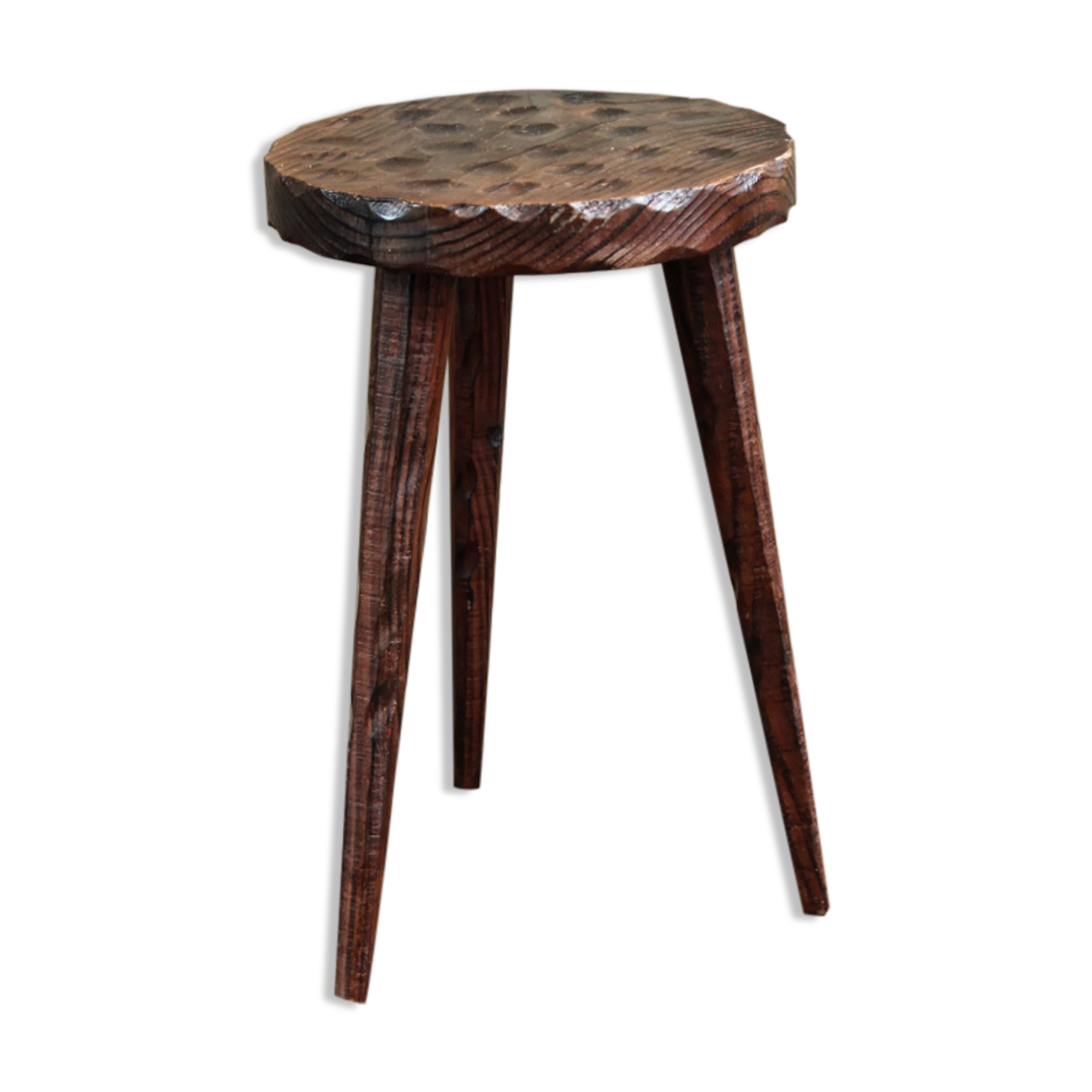 Wooden tripod stool