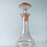 Pink glass decanter