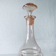 Pink glass decanter