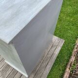 Commode vintage patine blanche