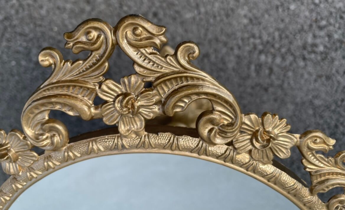 Golden mirror 21x50cm