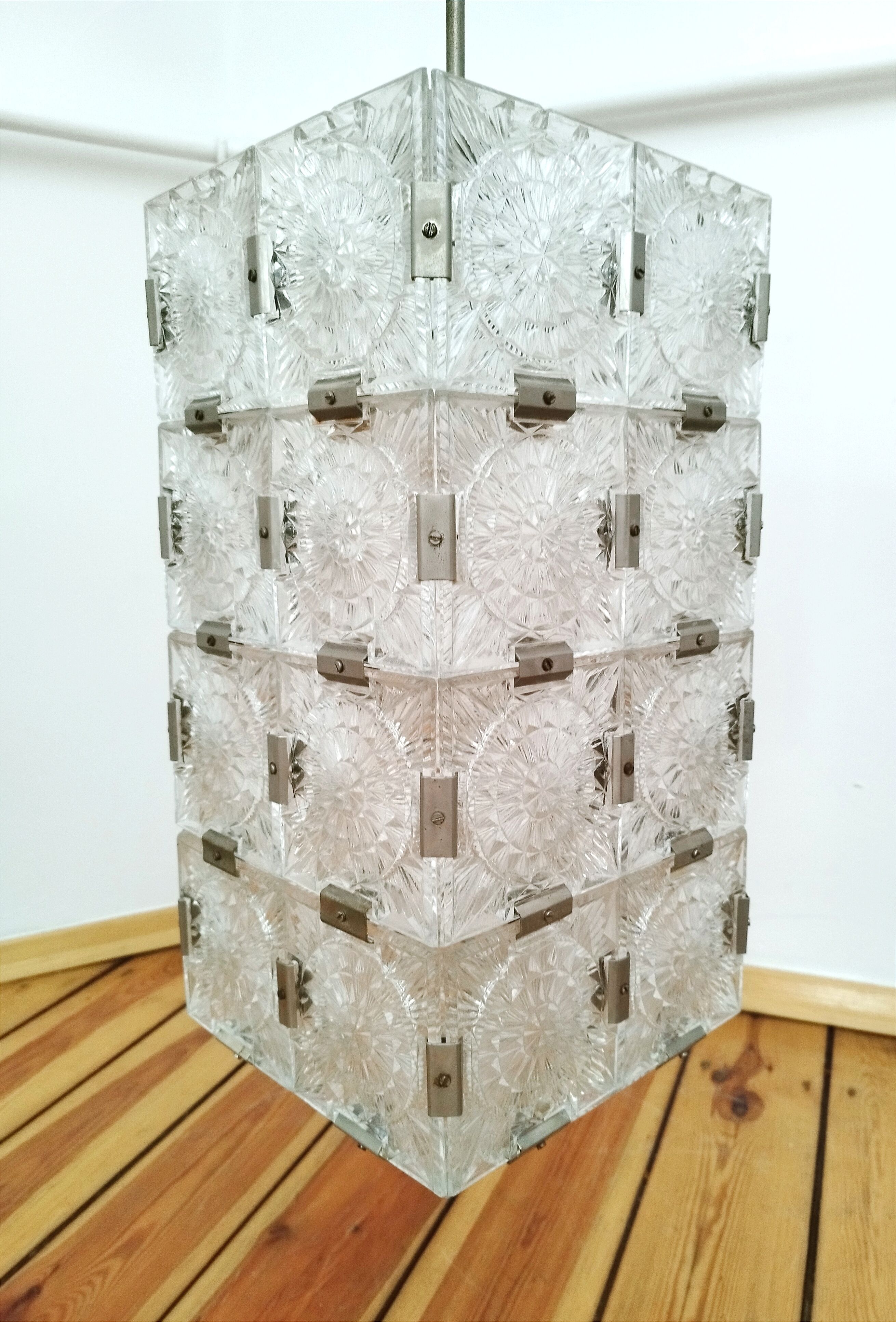 Pendant lamp Kamenický Šenov, Czechoslovakia 60s