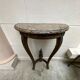 Wall lamp console - half moon carved wood old gilded