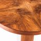Art Deco style pedestal table in walnut wood veneer. France, 40's