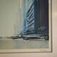 Futuristic lithograph of New York by Pierre Doutreleau 1970s