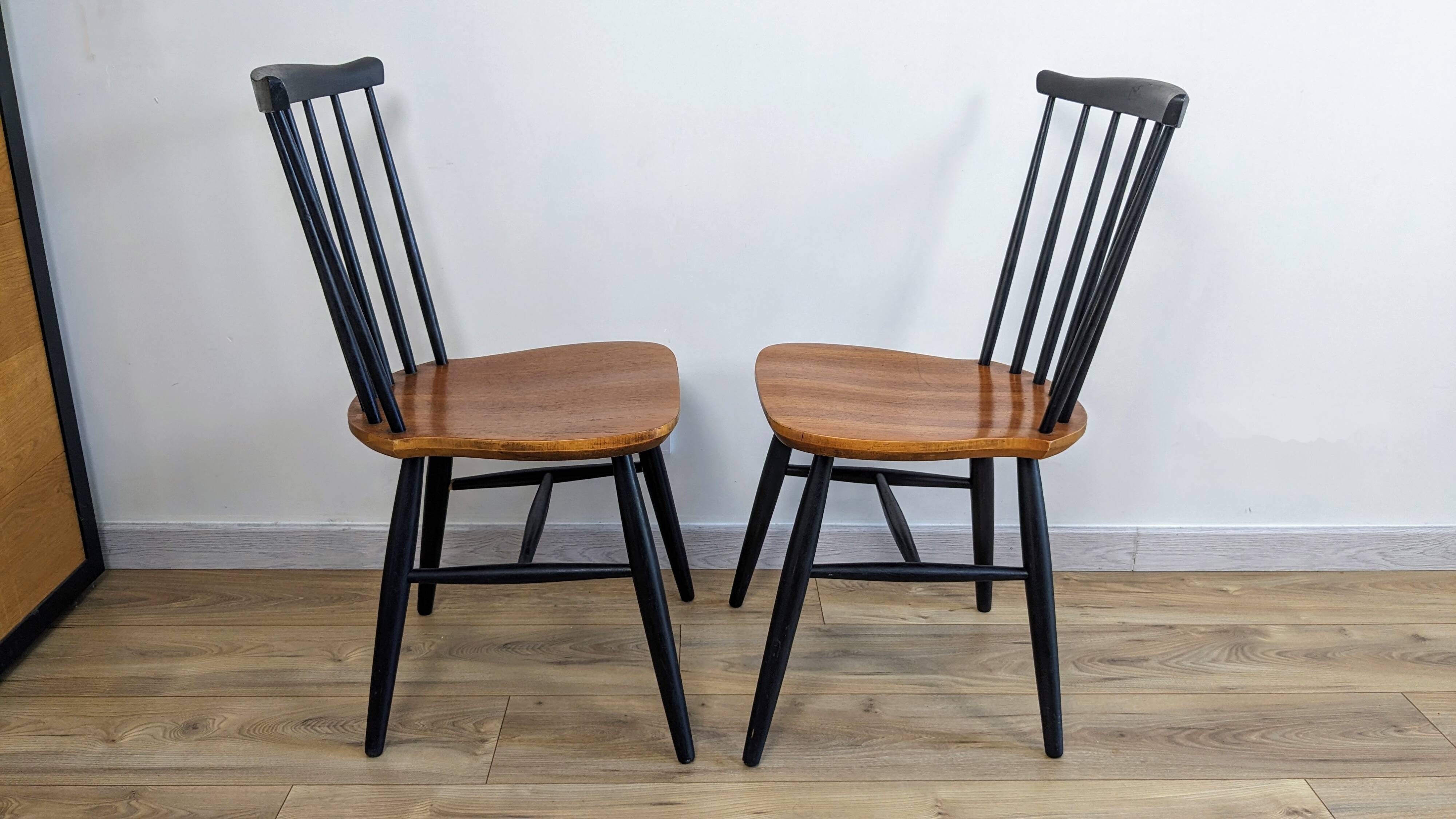 Pair of Scandinavian chairs Hagafors Sweden