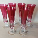 6 vintage champagne flutes
