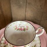 Vintage Royal Albert June porcelain cup and saucer, English manufacture