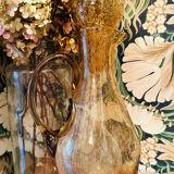 Vintage 1960s bubble glass carafe