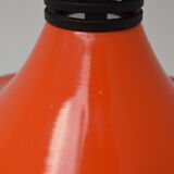Mid-century Orange Lacquered Metal Pendant,circa 1980's.