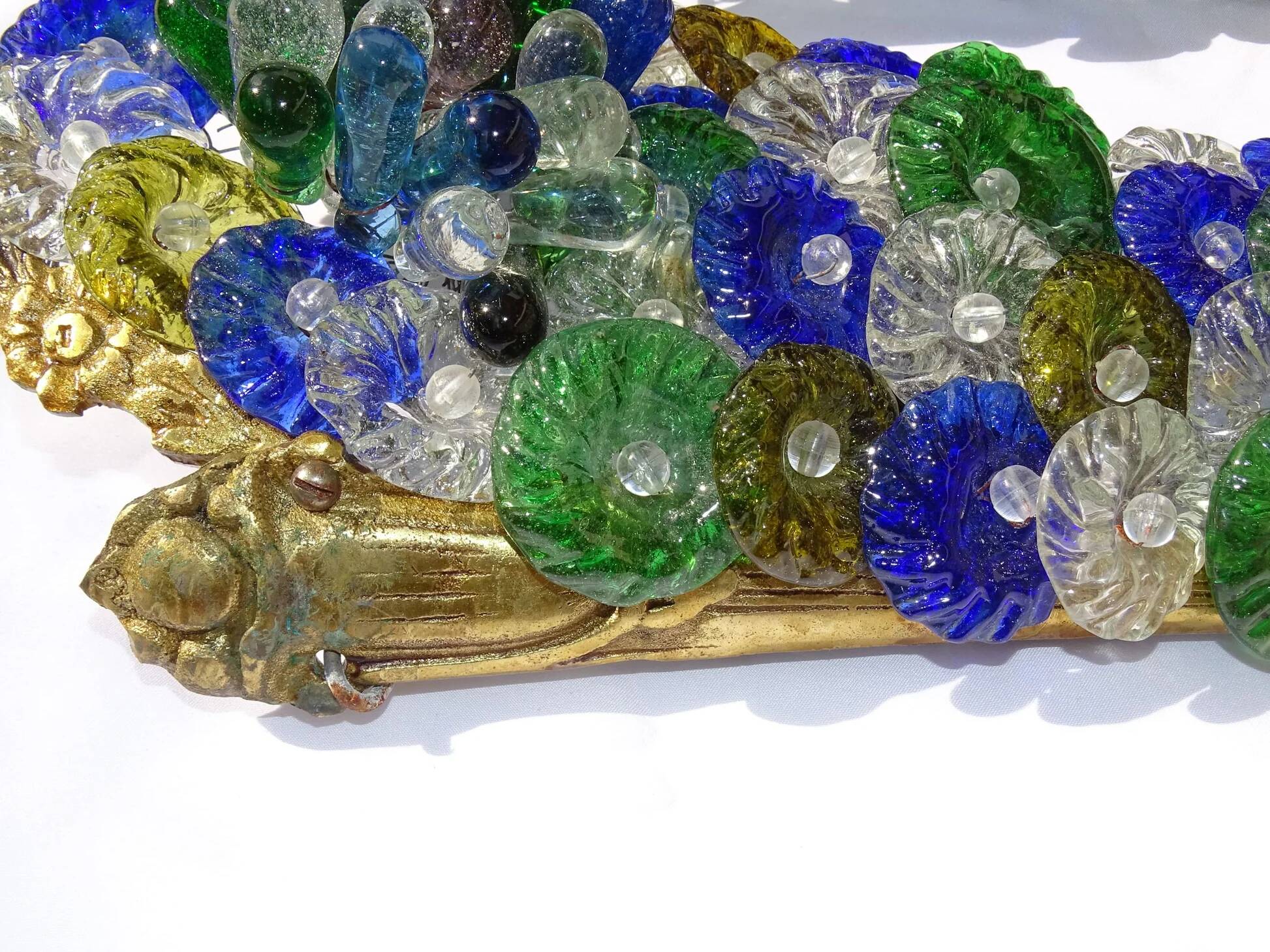 Appliques murales vintage italiennes en verre de Murano, lot de quatre