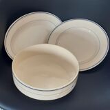 3 Plats anciens  Orchies: saladier, plat ovale et plat rond.