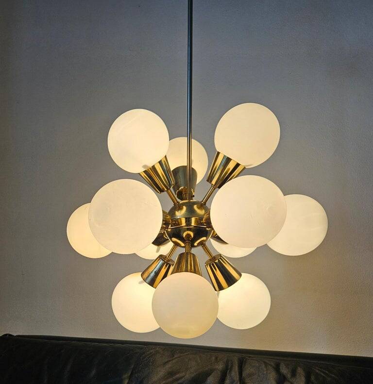Rare Midcentury Chandelier Sputnik, Kamenicky Senov, 1970s