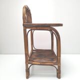 Vintage rattan bedside table 60s