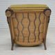 1960s, Danish armchair, furniture cotton/wool fabric, solid oak wood.