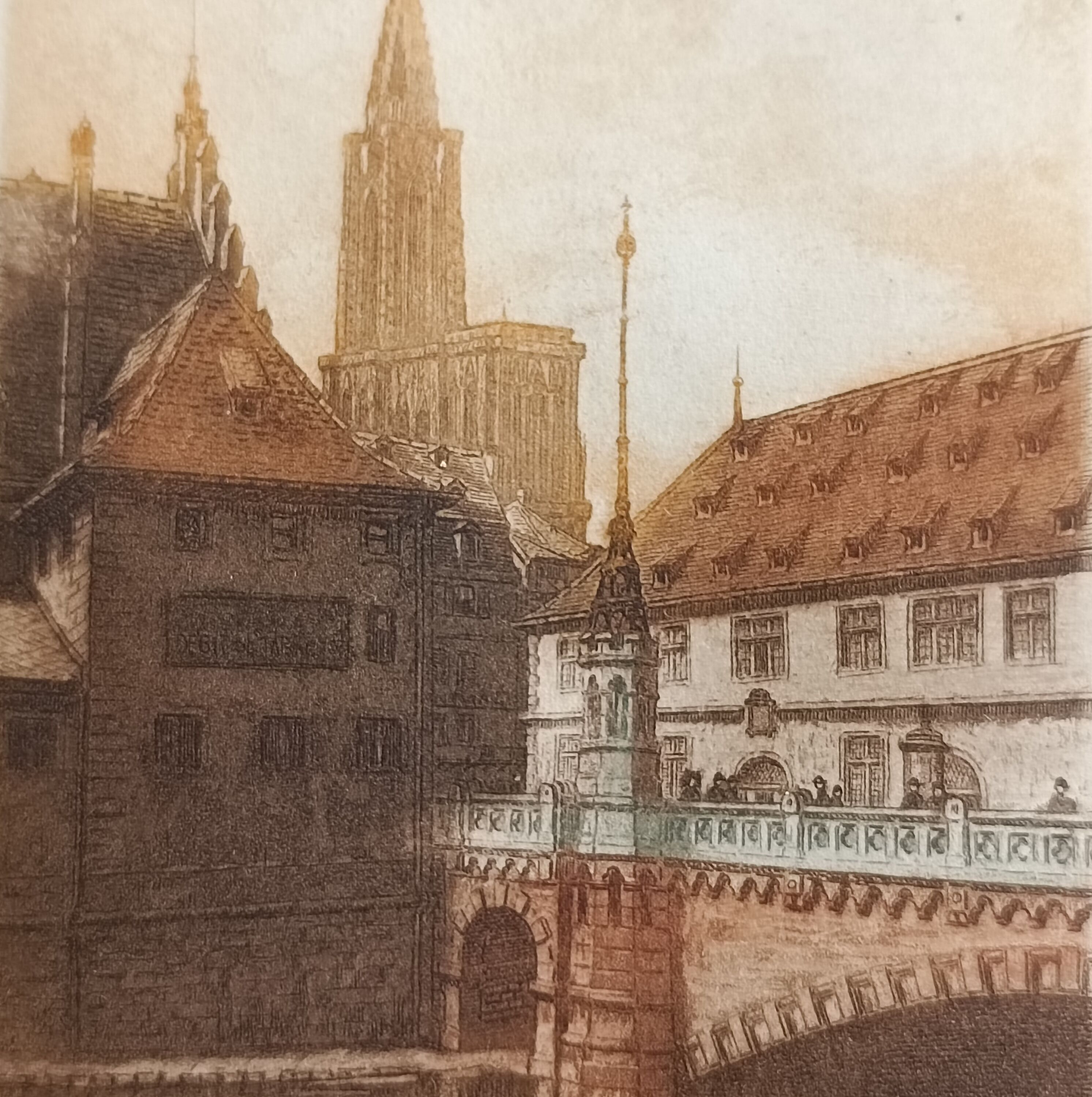 Framed print, Strasbourg Pont du corbeau