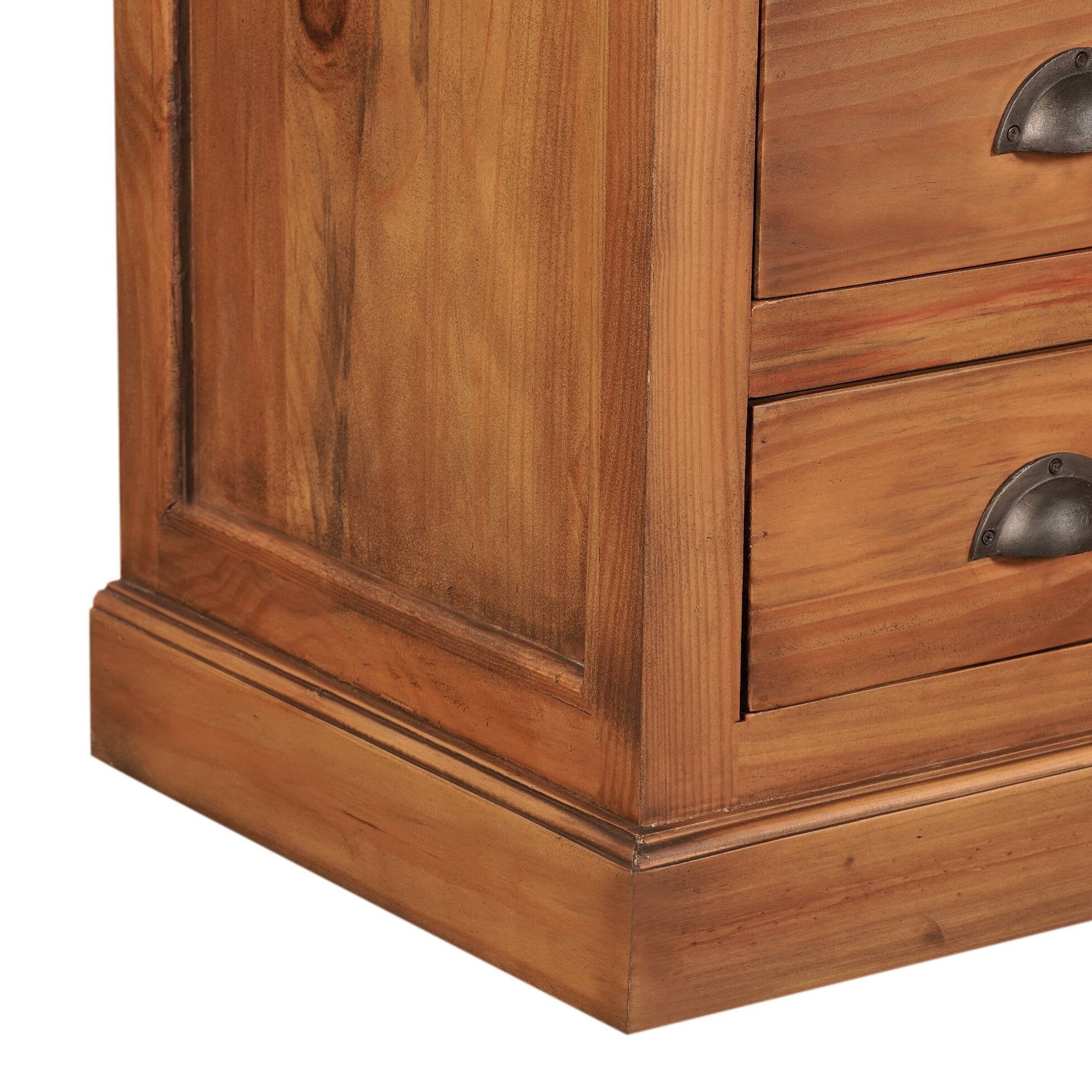 Solid wood sideboard with 12 drawers 160cm