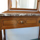Belgian Art Deco dressing table with marquetry, red marble top, 1920-1930