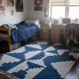 Traditional Moroccan rug, natural wool, 3 x 2 m.