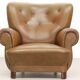 Vintage Denmark leather club Chair