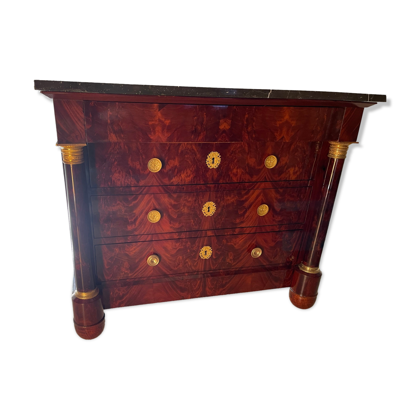 Commode empire in mahogany veneer