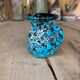 Vase style La Roue Vallauris – vintage turquoise ceramic