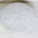 Italian teardrop marble coffee table, 1980s, made by