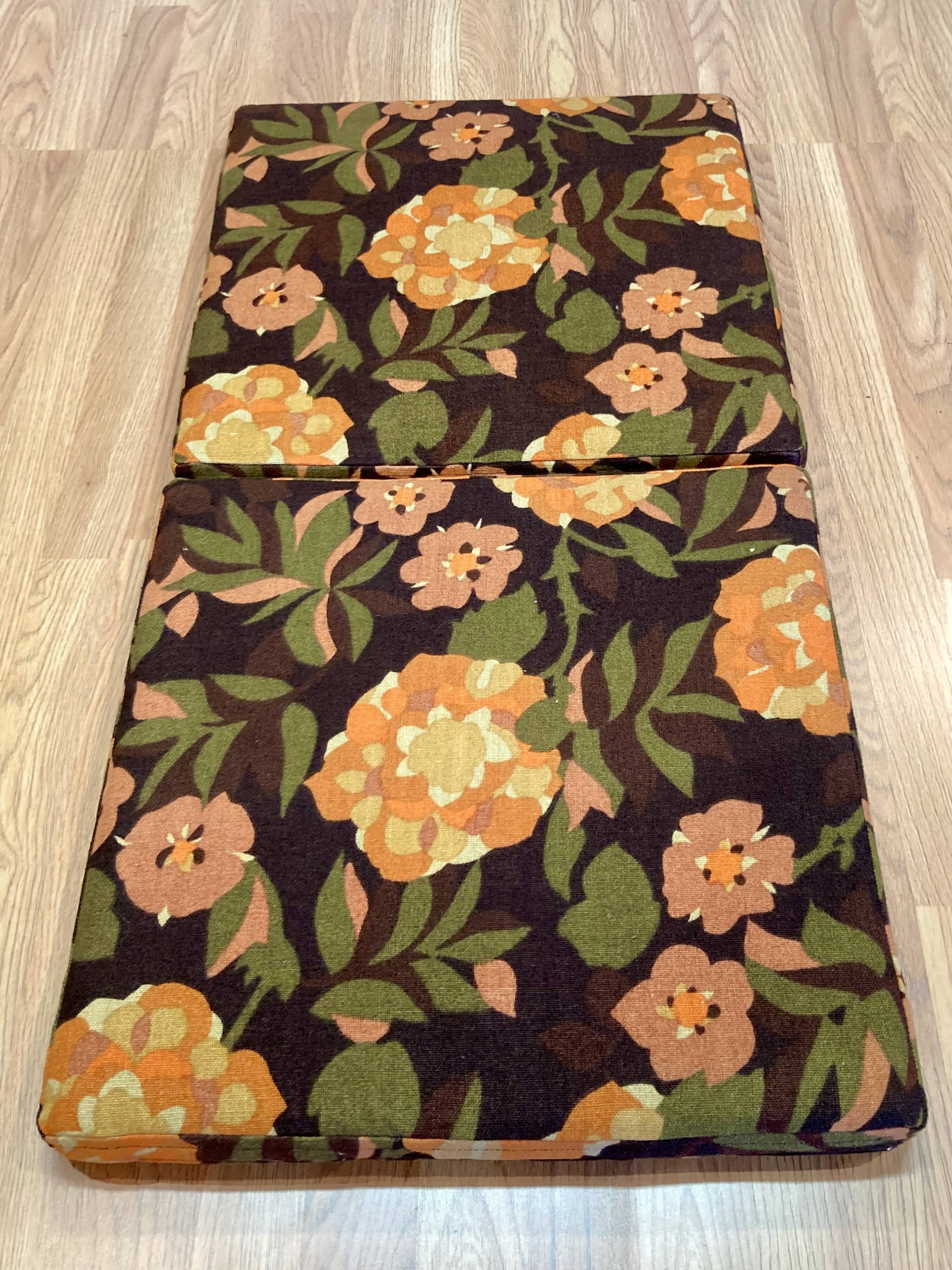 Rattan bench or pair of stools 1950.