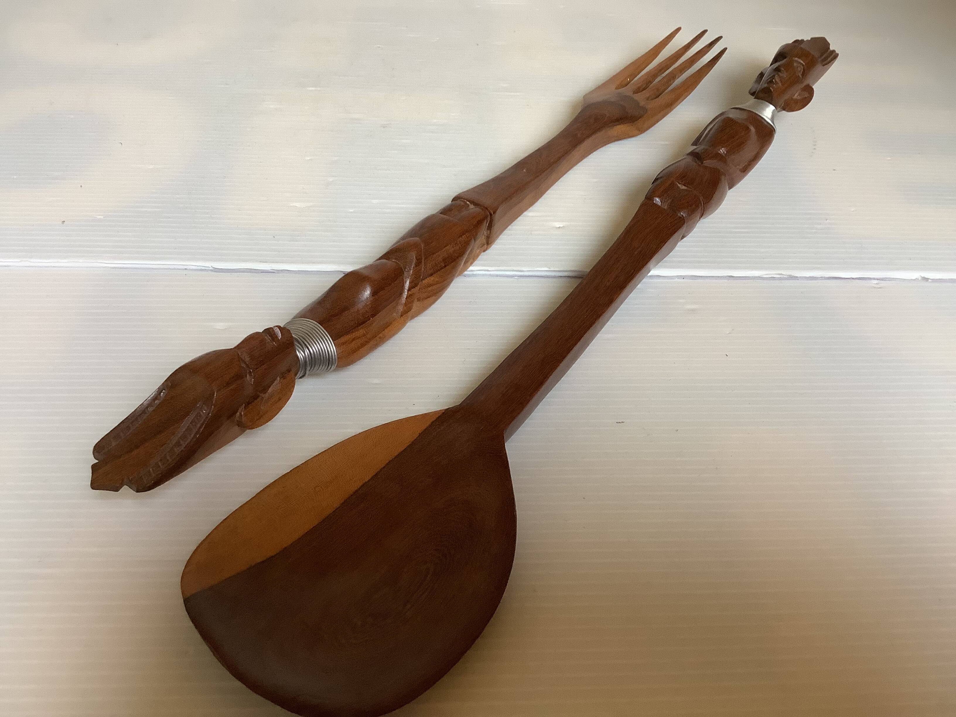 Large wooden cutlery from Africa