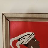 Painting Siv Holme 1971 / African Man Playing a Drum