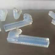 9 doors art deco knives in opalescent glass, bestiary.