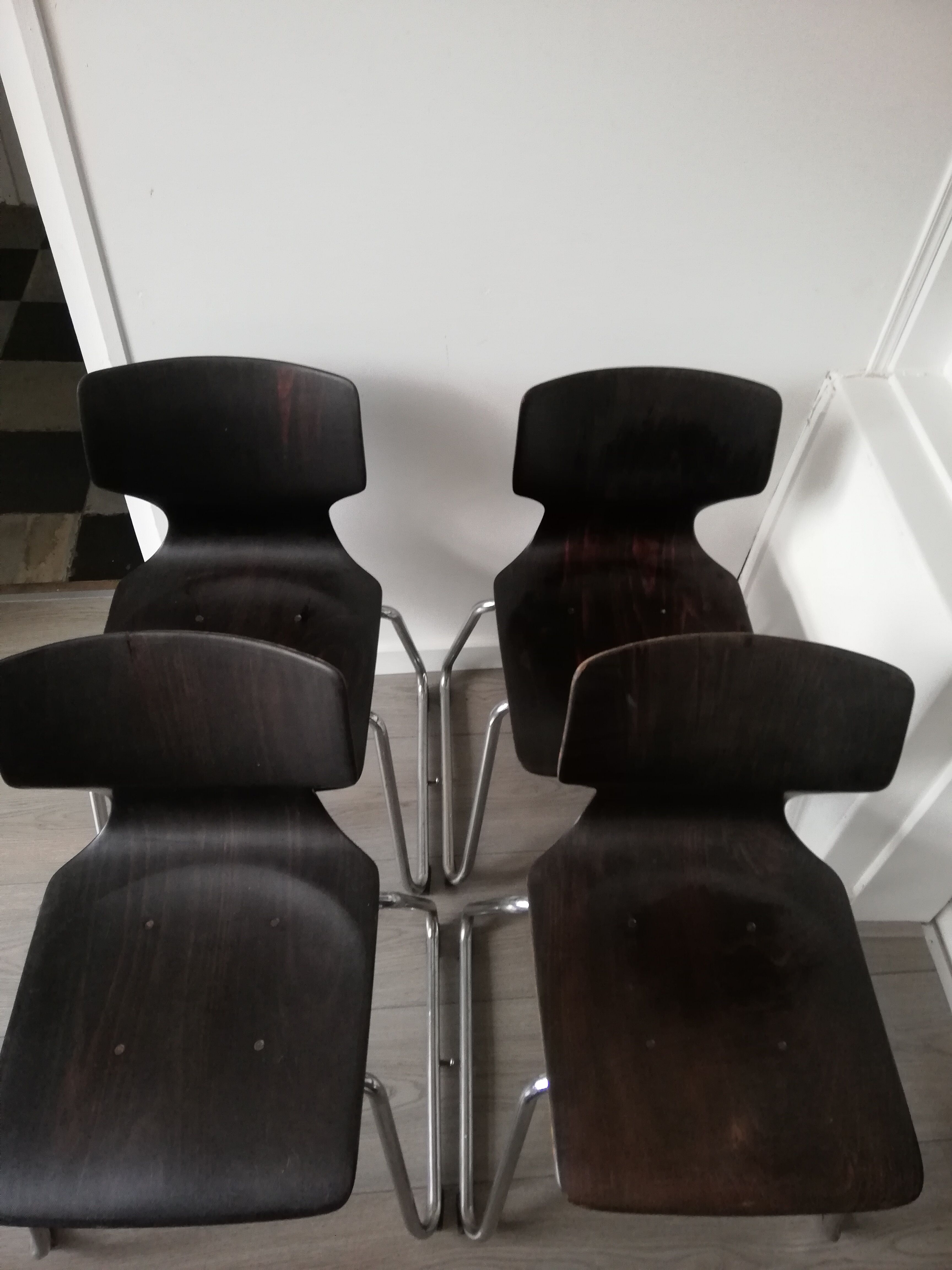 Vintage school chairs Flötotto