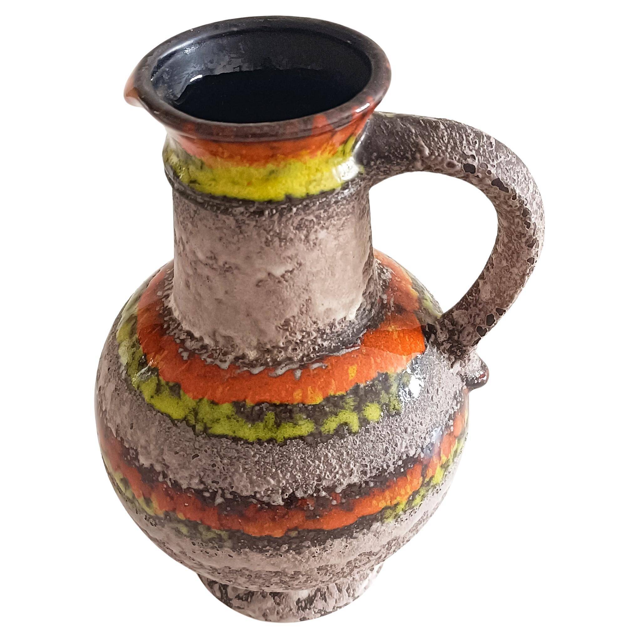 Mid Century West German Ceramic Pitcher by Heinz Hommerich for Übelacker, 1960s