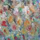 Expressionist painting bouquet floral oil on canvas JC Piquet
