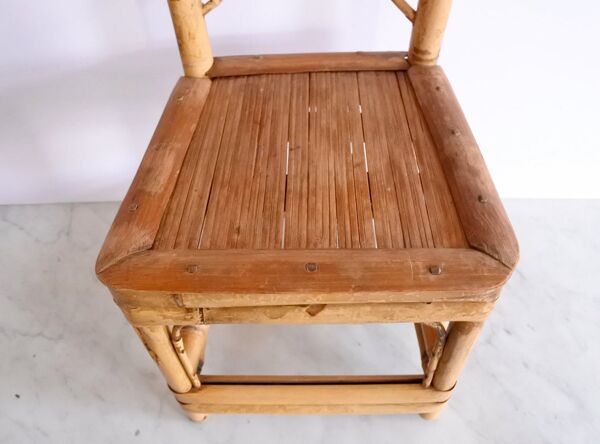 Chaise vintage en bamboo pour enfant