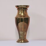 Brass vase with cabin inside