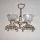 Pair of minerva massive silver salt shakers