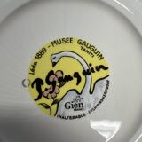 Assiette à dessert Gien, Léda 1889, musée Gauguin Tahiti