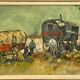 Table gypsy oil in painting
