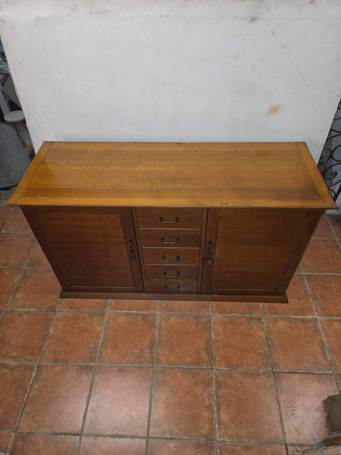 Vintage oak enfilade from the 1960s.