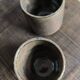 Set of 2 ceramic coffee cups, handcrafted stoneware, glazed