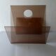 Review door in smoked Plexiglas, 70s, H 42 cm