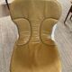 Set of 4 vintage CIDUE chairs – yellow leather – Italy