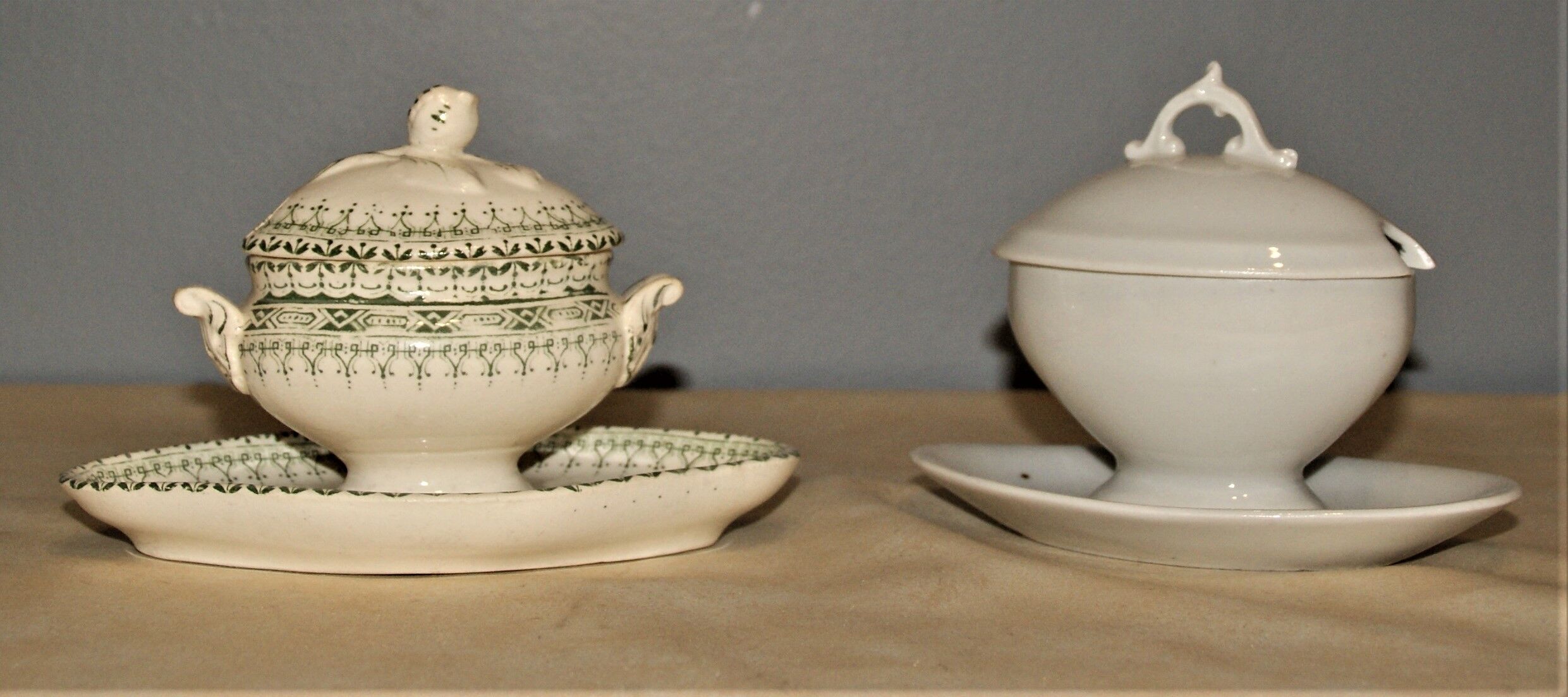 Two old mustard dishes