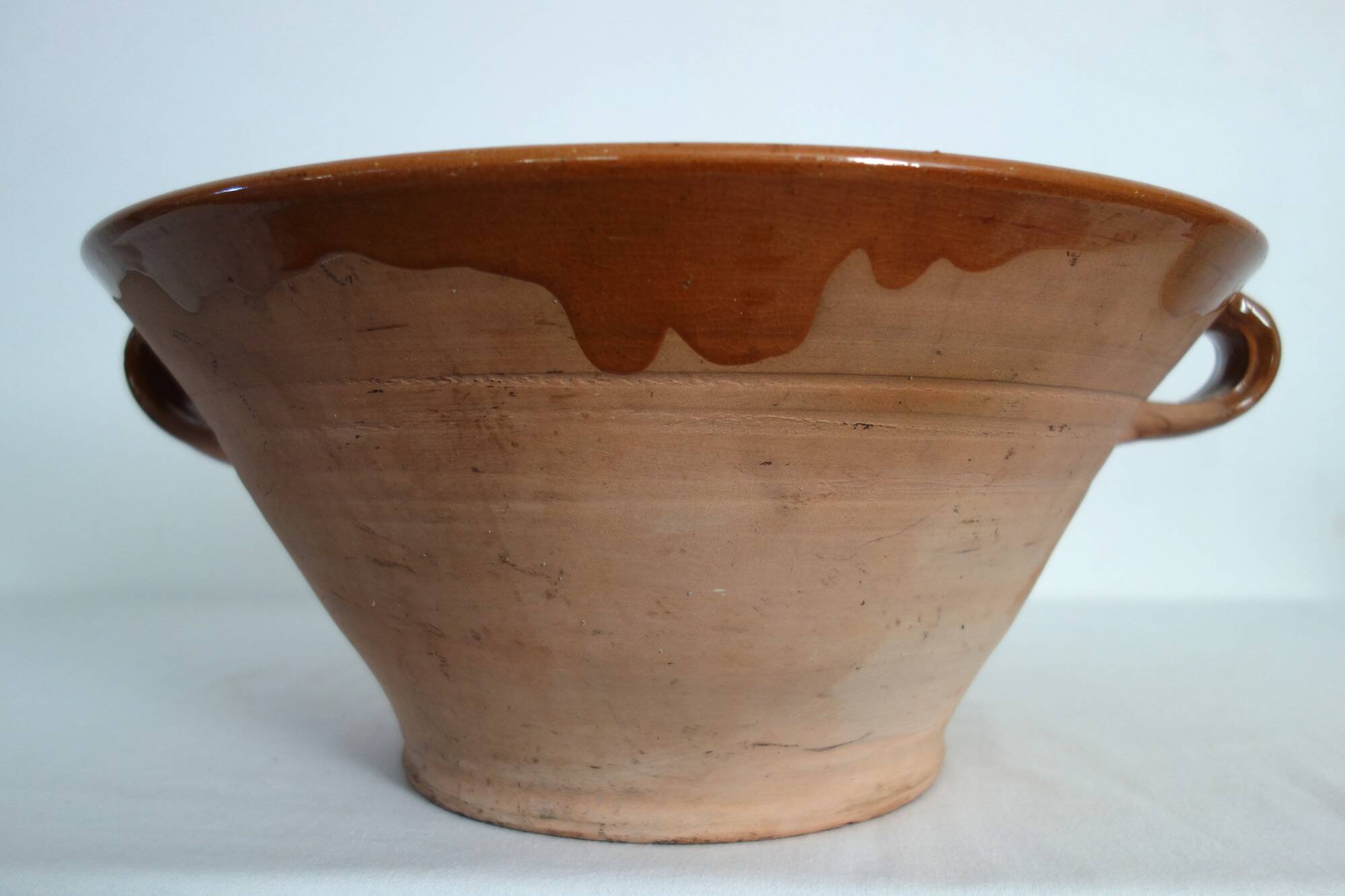 Glazed terracotta terracotta bowl, diameter 38cm