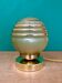 Vintage yellow and gold glass globe table lamp