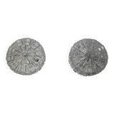 Pair of Space Age ceiling lights in sculpted glass – 1960s design