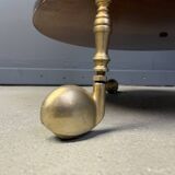 Italian Lacquered Goatskin / Parchment Serving Bar Cart by Aldo Tura, 1960s