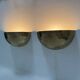 Mid-century pair of brass wall light sconces, 1970s