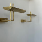 Pair of vintage wall lights, brass, France 1970